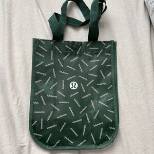 NWT Lululemon Green and White Shopper Tote Bag